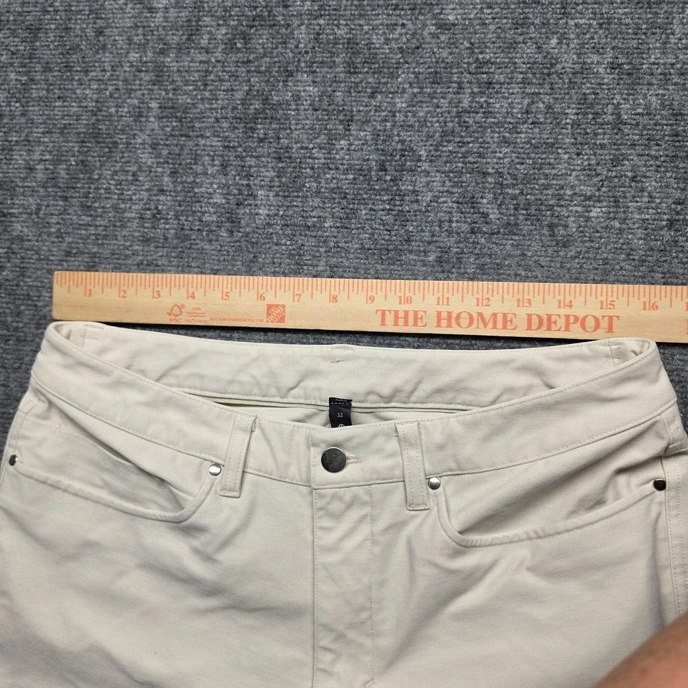 Lululemon Mens ABC Pant 5 Pocket Slim Performance Stretch Pants Khaki Size 32x33